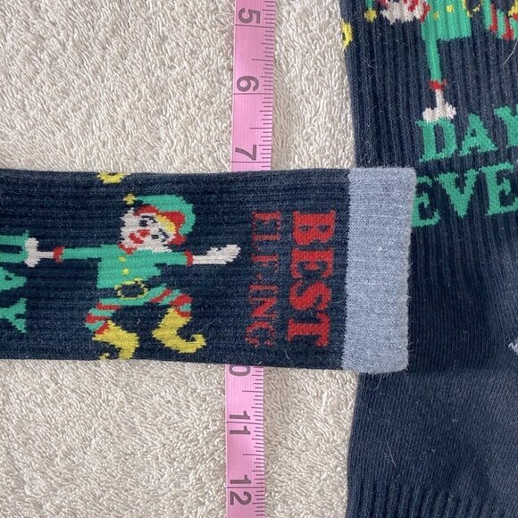 5/$25 Christmas Themed Elf Socks Best Elfing  Day Ever - Picture 7 of 8